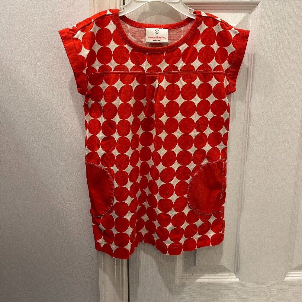 Hanna Andersson Red Dot Dress Size 90